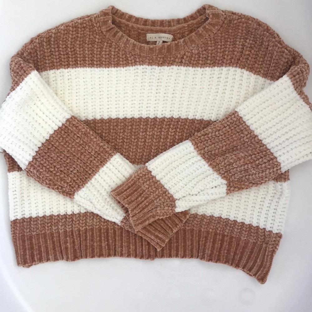 LA Hearts Fuzzy Sweater